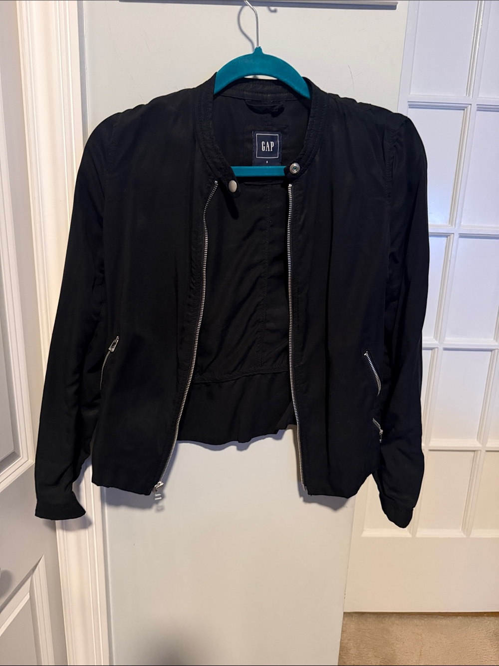 GAP Black Lightweight Women's Bomber Jacket